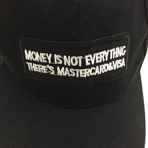 NWOT Men/Women Unisex MONEY ISN'T EVERYTHING Patch Funny Humor Baseball Cap - Picture 2 of 6